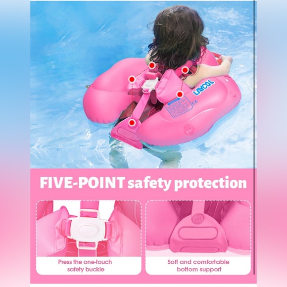 LAYCOL Baby Swimming Float Inflatable Baby Pool Float Ring Newest with canopy - Picture 4 of 11